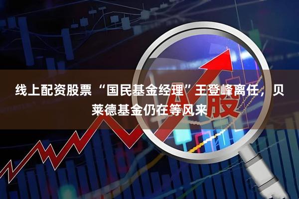 线上配资股票 “国民基金经理”王登峰离任，贝莱德基金仍在等风来